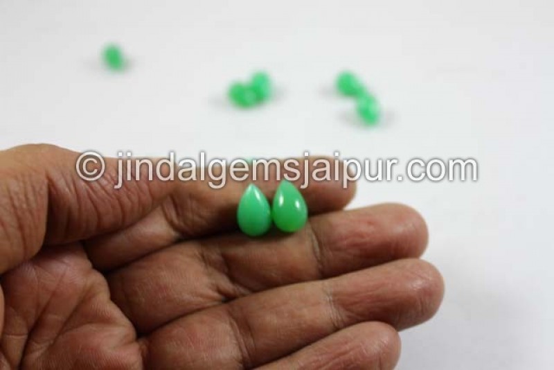 Chrysoprase Smooth Drops(Half Drill)